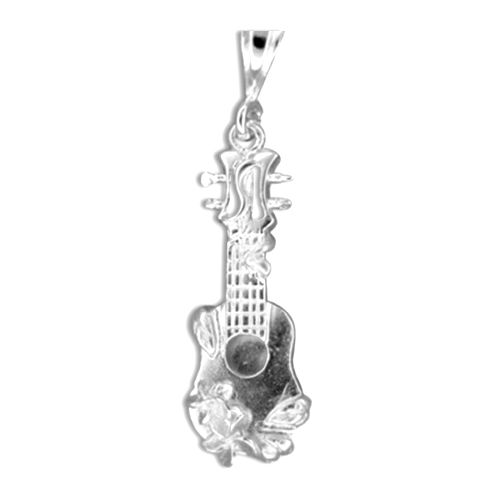 Sterling Silver Hawaiian Ukulele Pendant